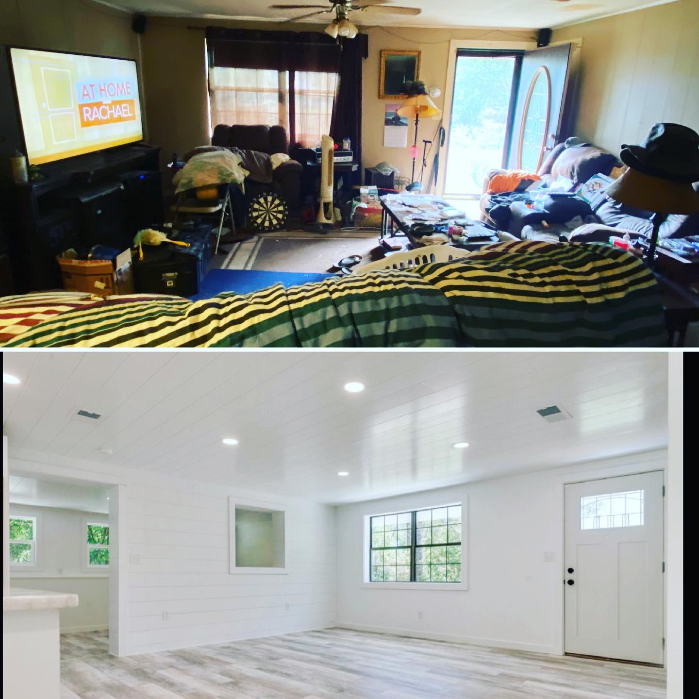 living room before and after photos